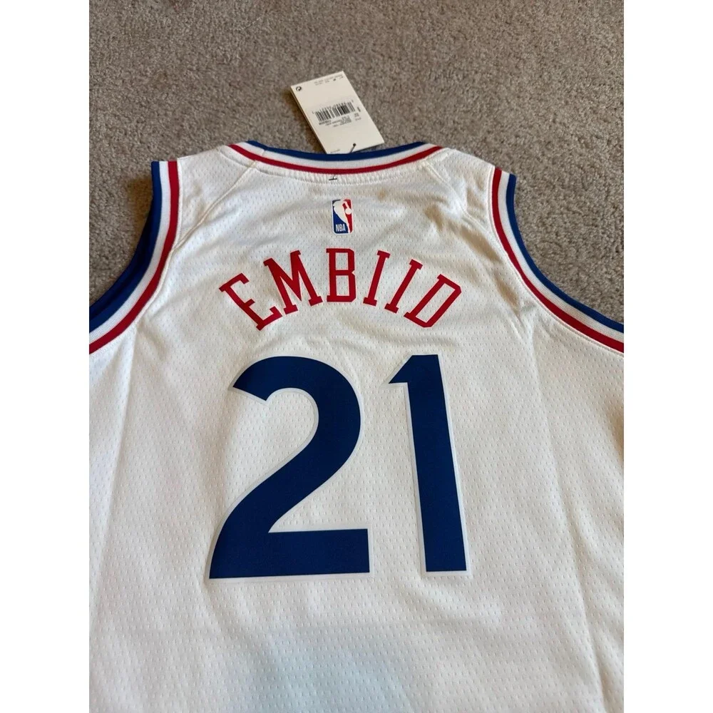 Joel Embiid Philadelphia 76ers City Edition Nike NWT Youth NBA Jersey Size Large